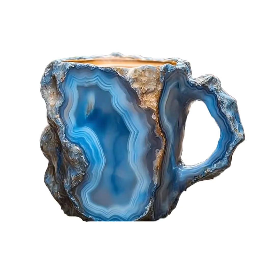 Imitation Mineral Crystal Coffee Mug Simulation Mineral Crystal Resin Coffee Cups Elegant Coffee Mug Novelty Cute Water Cup Gift