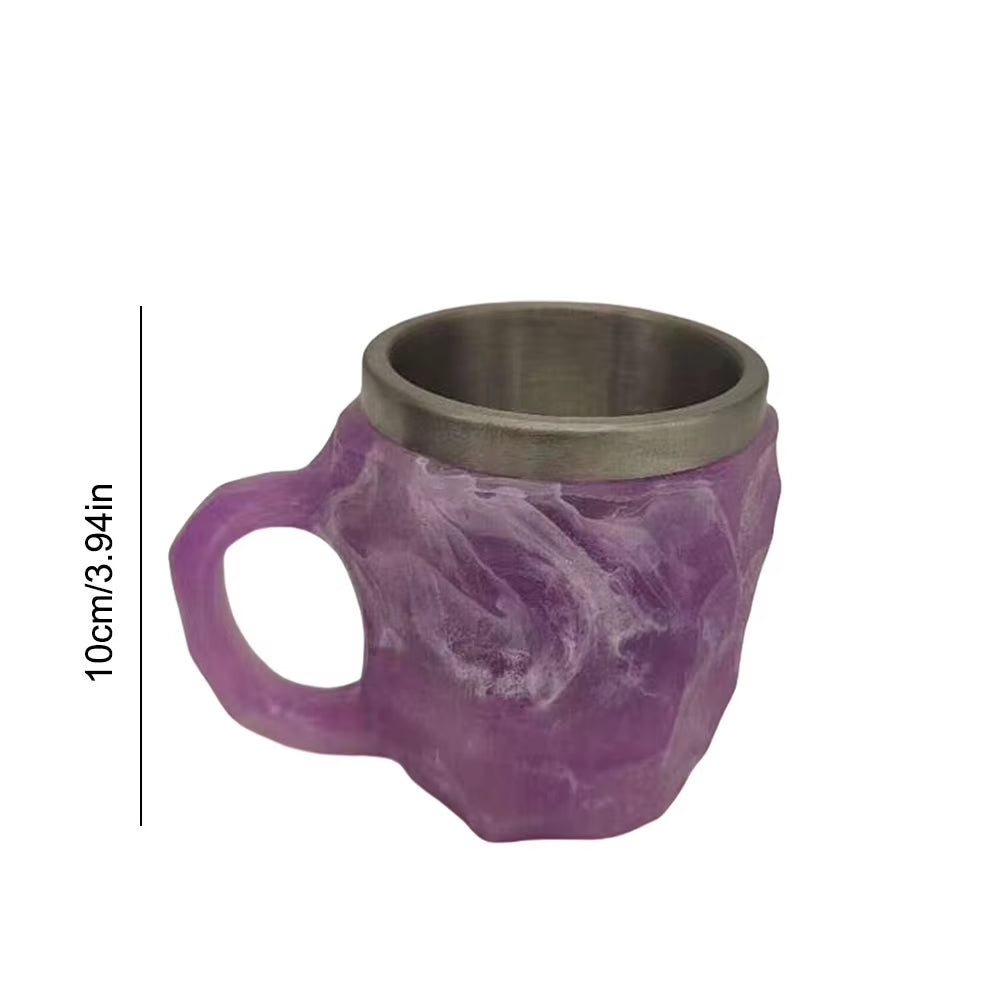 Imitation Mineral Crystal Coffee Mug Simulation Mineral Crystal Resin Coffee Cups Elegant Coffee Mug Novelty Cute Water Cup Gift