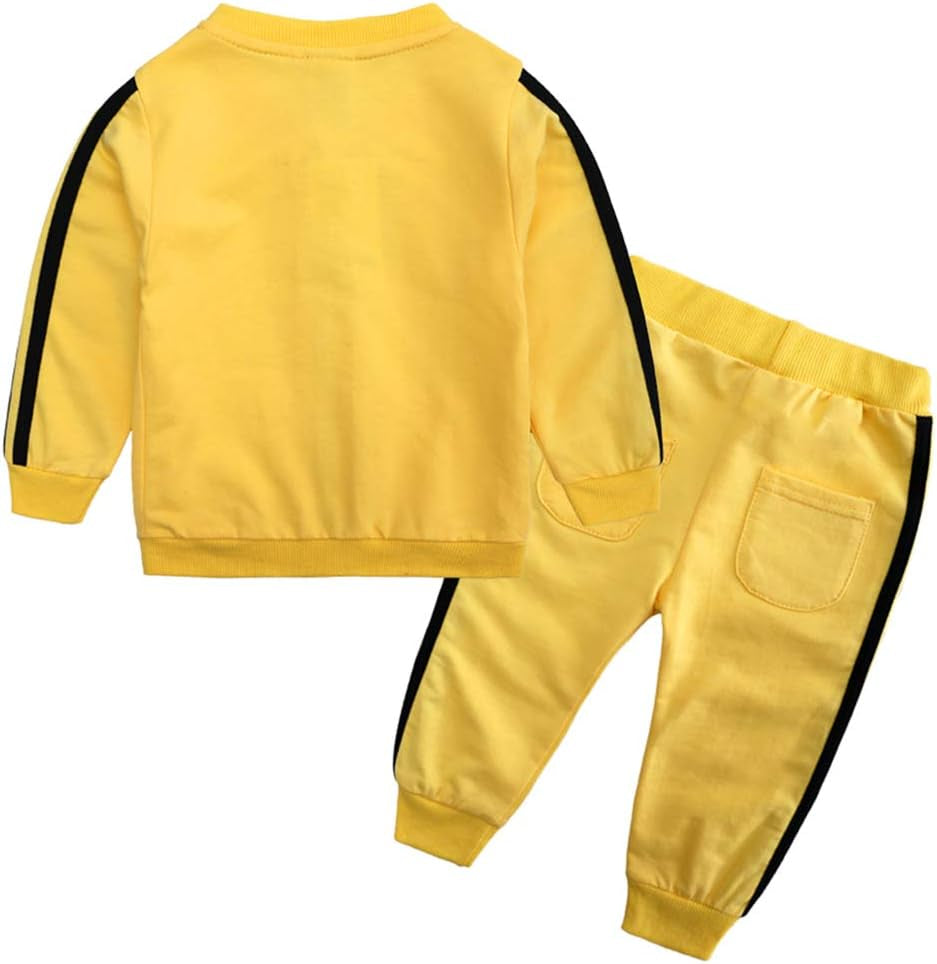 Baby Boys Girls Cotton Tracksuit Sweatshirt Top + Sweatpants Zipper Coat Outfits Set